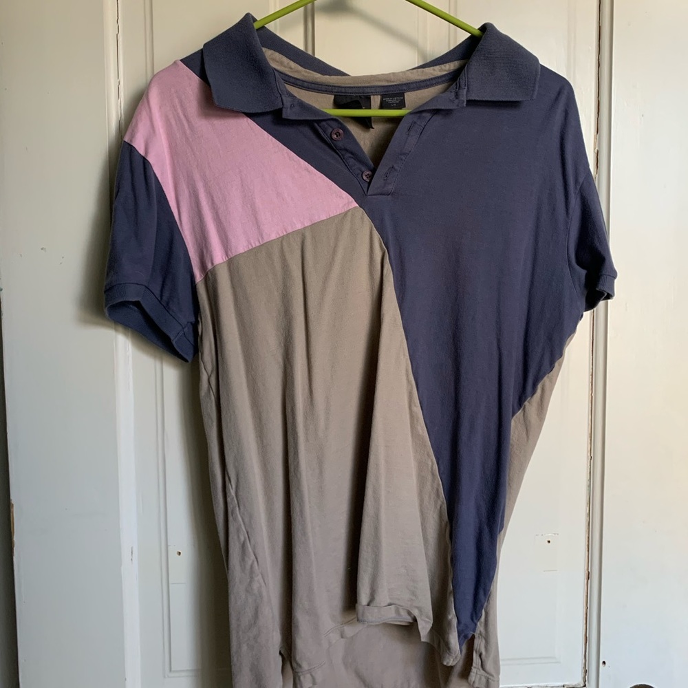 Thrifted Funky/Abstract Collared Shirt